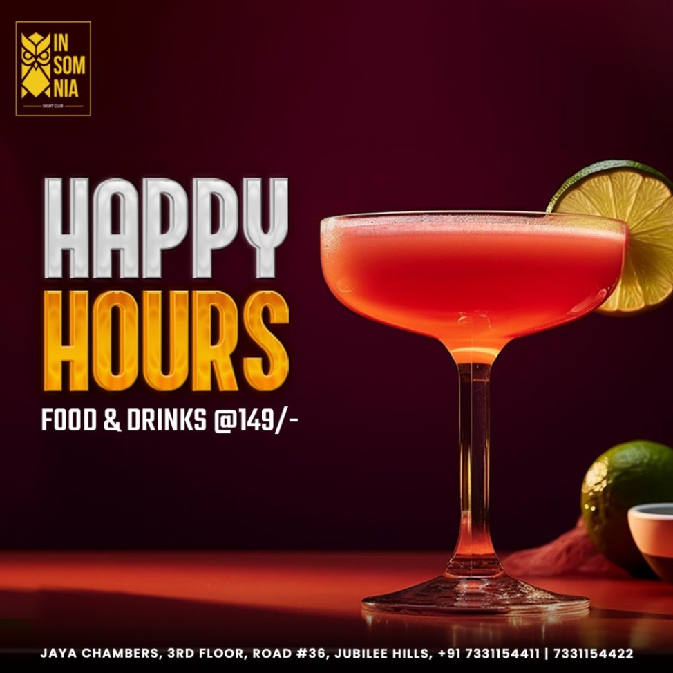 Happy Hours - Food & Drinks @149