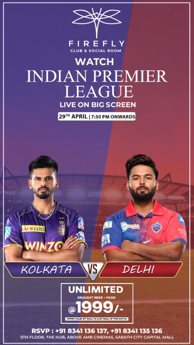 IPL Live Screening -KOLKATA VS DELHI