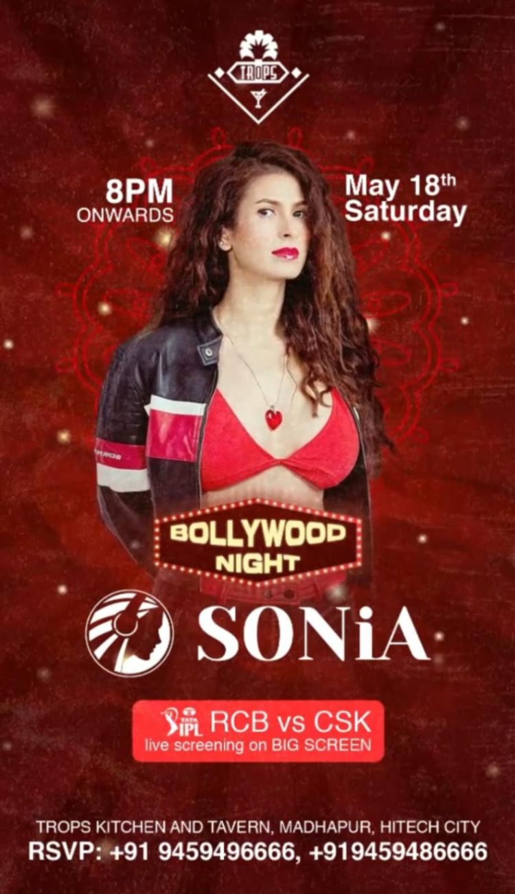 Saturday Bollywood Night - ft Sonia