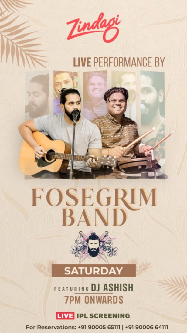 Saturday Night Groove with Fosemgrim Band & Dj Ashish