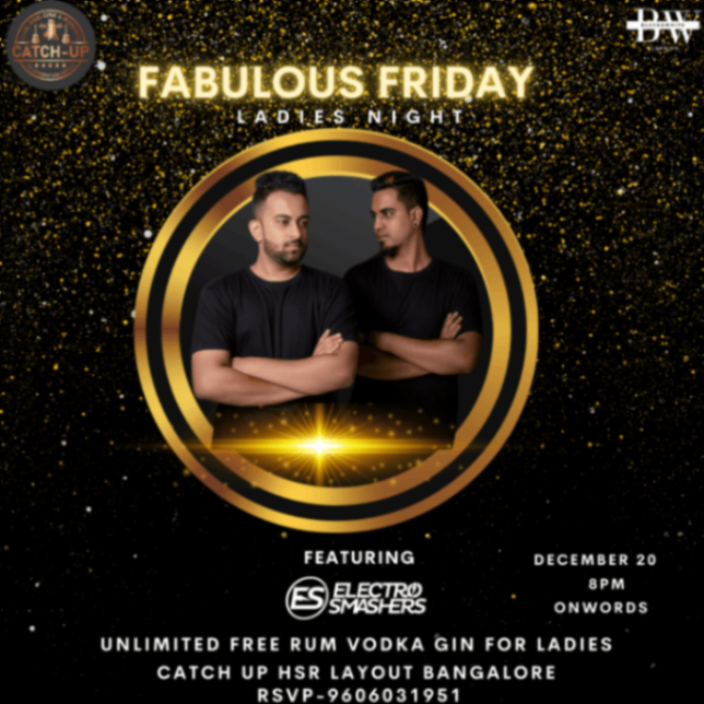 FABULOUS FRIDAY LADIES NIGHT - Ft Electro Smashers 