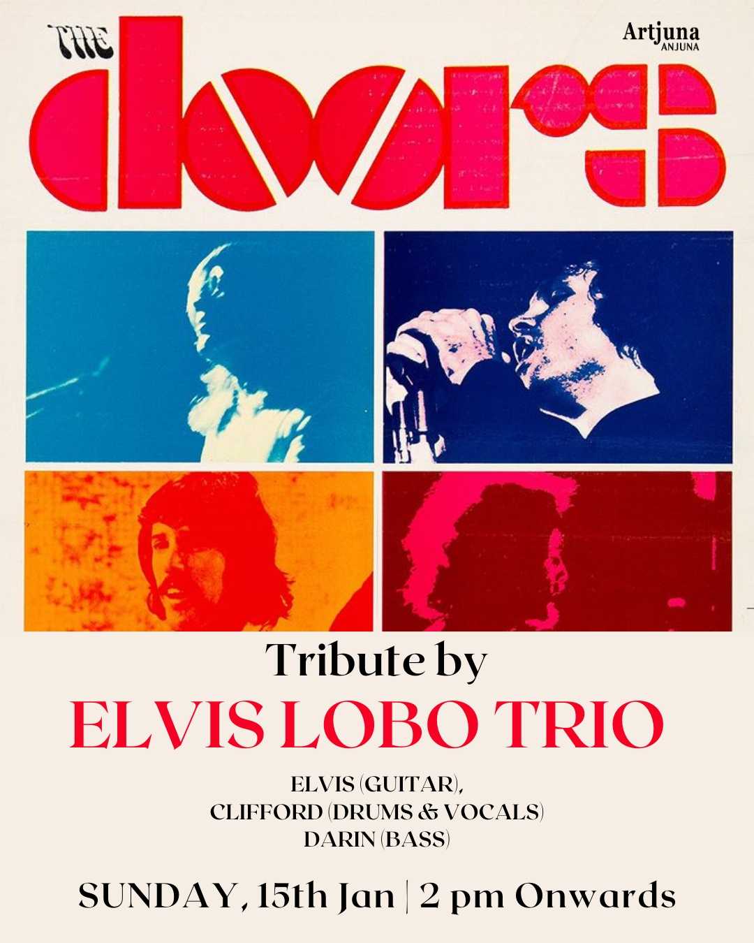 Doors Tribute by Elvis Lobo Trio by Artjuna Anjuna, Live Concert