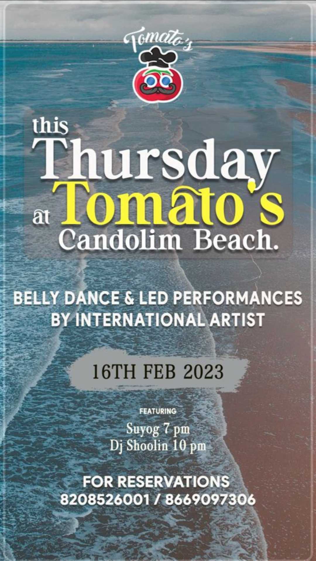 Thursday Nights at Tomato's by TOMATOS Beach Side Candolim, Party