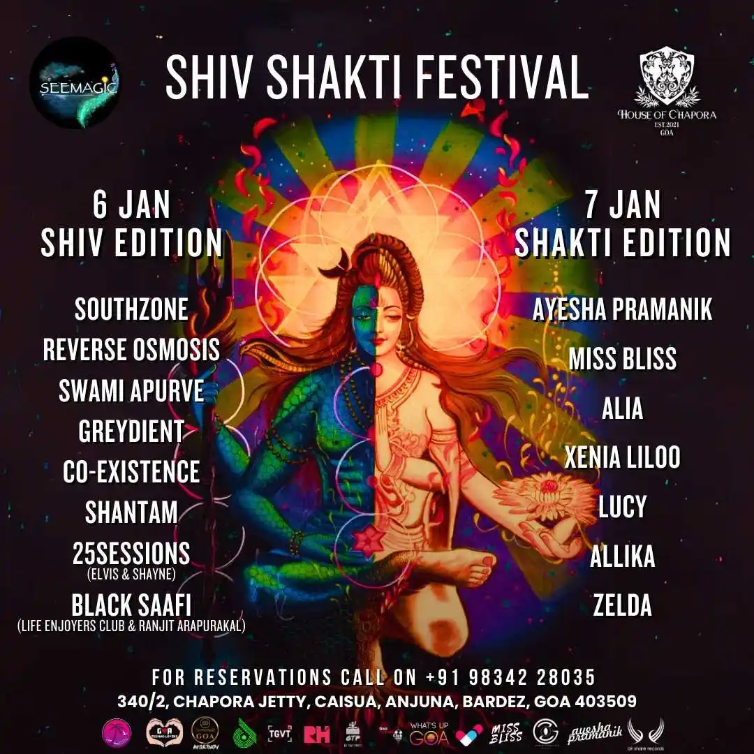 Shiv Shakti Festival by House Of Chapora, Techno Event Tickets Goa Clubr